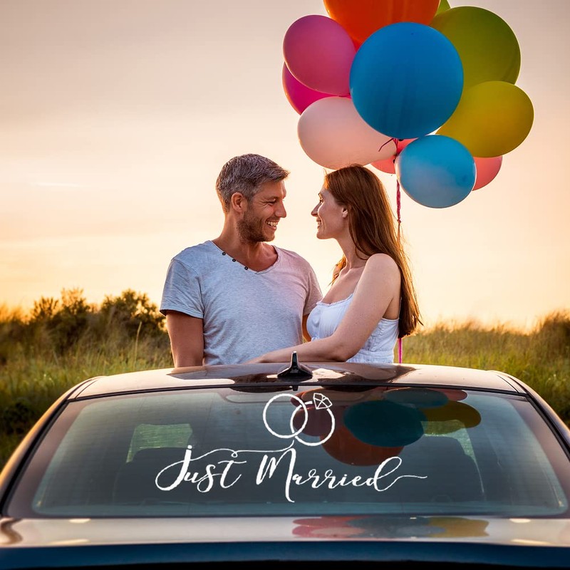 Just Married Car Sticker, Wedding Car Decoration, Wedding Car Decoration,
