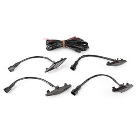 4Pcs Grille Lamp Front Mesh Led Lights Fit for Toyota 4Runner TRD Pro 2014‑2019Black Shell White Light