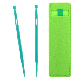 2 Pack That Thang Sewing Tools Green Thang Quilting Tools for Sewing Kit Projects, Green Thangs with Felt Storage Pouches, Multifunctional Sewing Accessories Supplies for Sewing Craft Projects