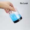 BiBiFly 250ml 16pcs Clear Plastic Round Jars with Black Lids,