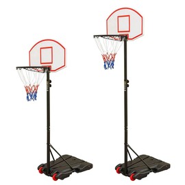 Basketball Hoop for Kids Portable Height-Adjustable [6.5FT - 8 FT] Sports Backboard System Stand w/Wheels