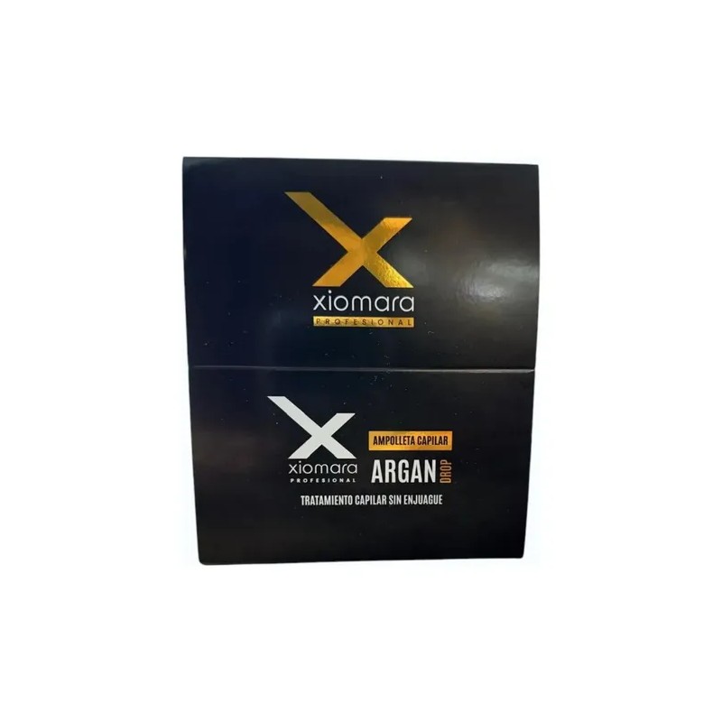 Xiomara Argan Drop Ampolleta Efecto Reconstructor Capilar Enjuague 12pzx10ml
