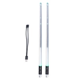 LED Drumstick USB Rechargeable 15 Color Changing Light Up Drum Sticks with Switch for Stage Performance