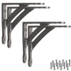 EDUWURXS Industrial Cast Iron Penny Gallow Shelving Brackets Pack of