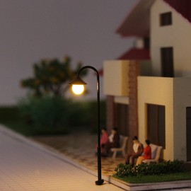 LYM12 10 pcs Model Railway Led Lamppost Lamps Street Lgihts HO Scale 55mm 12V New