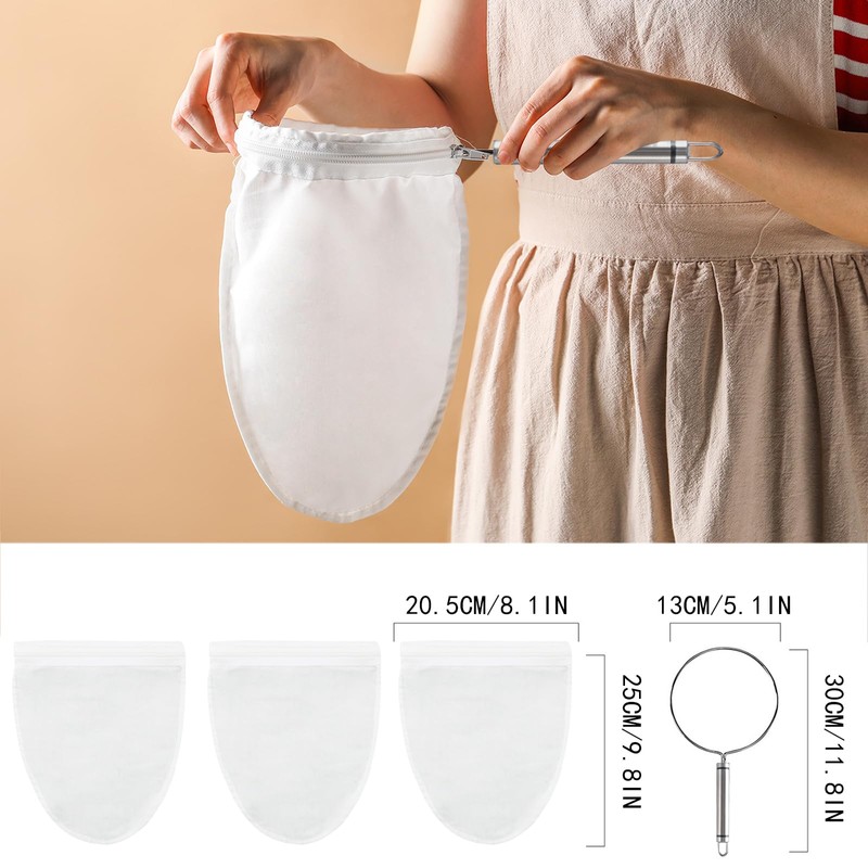 FATCAT Fine Mesh Cheese Cloth, Fine Mesh Strainer Bags, Nut