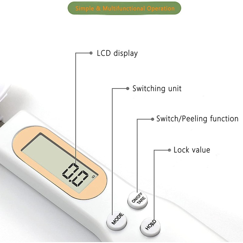 OBEST Electronic Measuring Spoon, Digital Scale Spoon, 0.5g-500g Kitchen Electronic