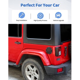 5PCS Door Handles Bowl Cover Trim Recess Guard Fit for 2007-2017 Jeep Wrangler JK JKU Exterior Decor Protect Accessories (Red)