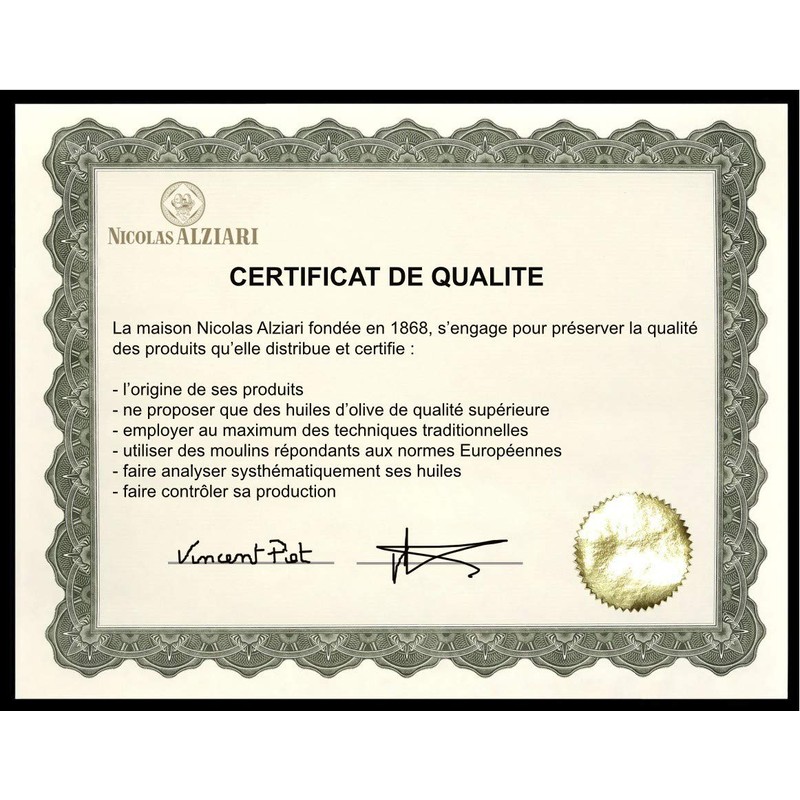 Nicolas Alziari "CUVÉE PAULINE" (1000 ML, 34 FL Oz) Organic