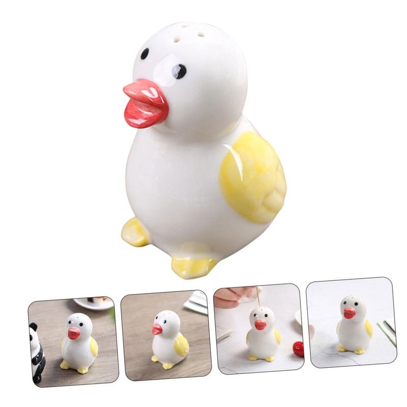 Ciieeo Cute Ceramic Spice Jars Portable Salt Pepper for Kitchen