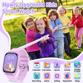 Smooce Kids Smart Watch, Smart Watch for Kids with 20 Sports Modes 14 Puzzle Games Multiple Dials Stopwatch, Birthday Gift for Children 3-12 Years Old (Purple)