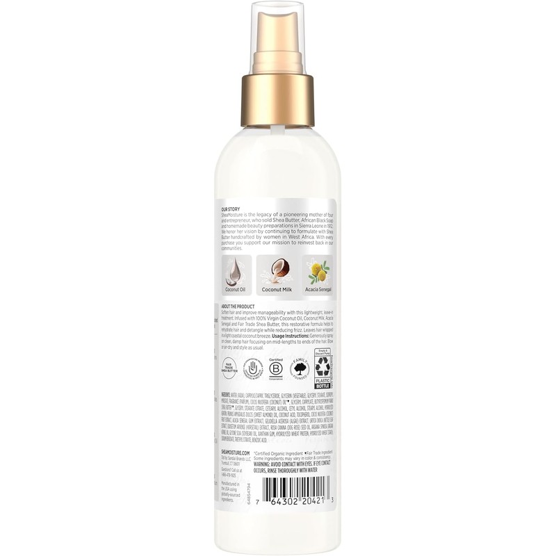 SheaMoisture 100% Virgin Coconut Oil Daily Hydration Leave-In Treatment
