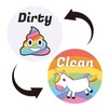 SURALIN Magnet Dishwasher Clean Dirty Sign Funny Design Magnet for