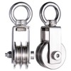 KCNOFNC Double Pulley with 2 Ball Bearings, 304 Stainless Steel