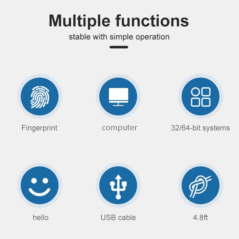 Swokely USB Fingerprint Reader, Biometric Fingerprint Scanner, Password Free Operation,