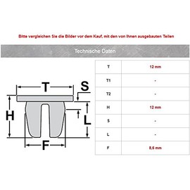 Expansion Nut Clips Universal Body in White Pack of 10