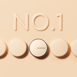 Jeong Saem Mool Essential Skin Nude Cushion (Refill Included) Glow Base 5ml + Ampoule Sun 5ml + Skinny Tap Puff Light Pink / 정샘물 에센셜 스킨 누더 쿠션(리필포함) 글로우베이스5ml + 앰플선 5ml + 스키니탭퍼프연핑크