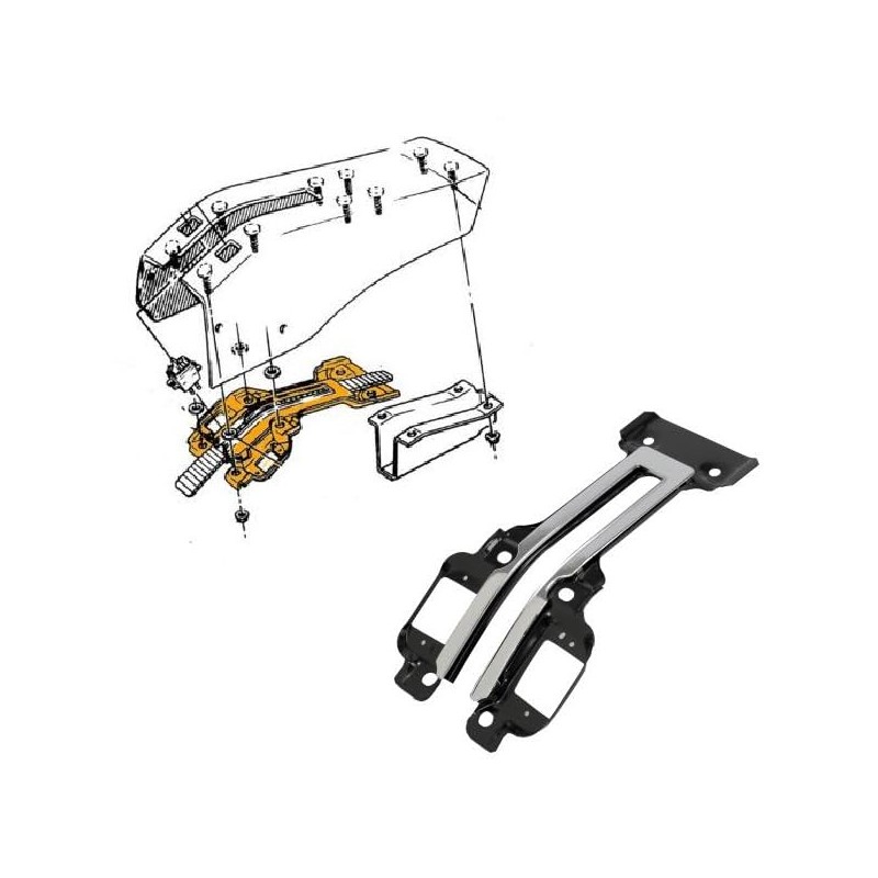 C3 Corvette Emergency Parking Brake Console for Power Windows Replacement