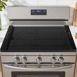 TIRYIUOU Gas Stove Top Cover: Wooden 30 * 22 Inches Electric Stovetop Covers, Noodle Board with Handles, Wood RV Cutting Board for Kitchen Counter