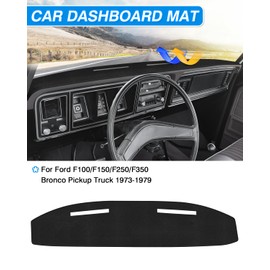 CARTIST Dash Cover for Ford F100/F150/F250/F350/Bronco Pickup Truck 1973-1977 1978 1979 Dashboard Cover Mat for F150/F250/F350 Accessories Non-Slip Carpet Sunshield Glare UV Rays Protector