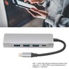 USB C Splitter Silver 5Gbps Speed Heat Dissipation Function Smart