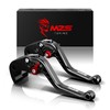 MZS Clutch Brake Levers Short Adjustable Round CNC Black Compatible