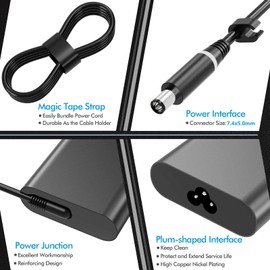 180W 19.5V 9.23A GaN AC Laptop Charger Compatible with Dell Precision 7680 7670 7770 7780 7510 7520 7530 7540 7550 7560 G5 G7 15 17 7588 7790 7577 5587 3579 3779 Power Supply Adapter