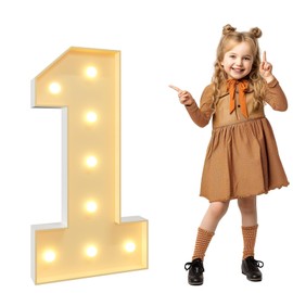 imprsv Marquee Light Up Numbers 1, 3FT Block Numbers