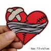 CHBROS Broken Heart Embroidered Patch Applique Iron/Sew on Patches for