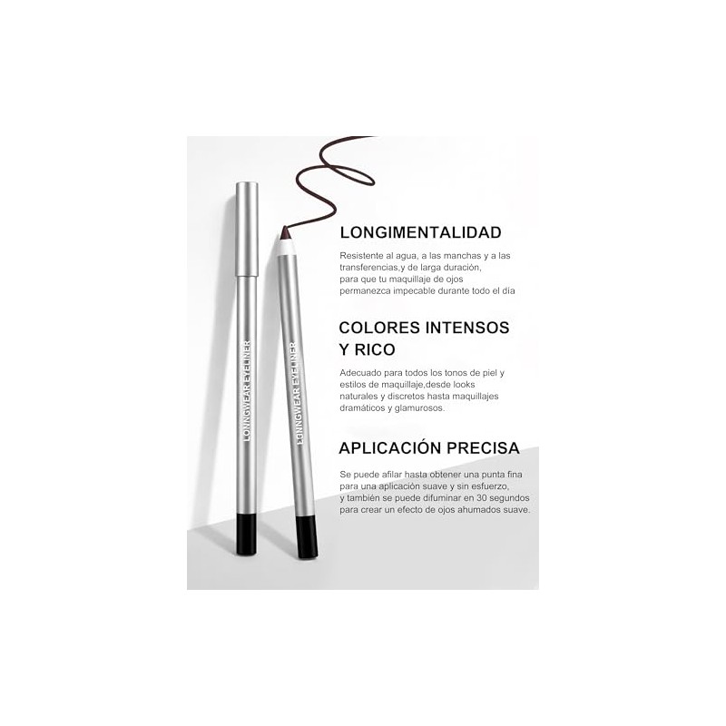Erinde Lápiz Delineador en Gel Waterline, Delineador Resistente al Agua