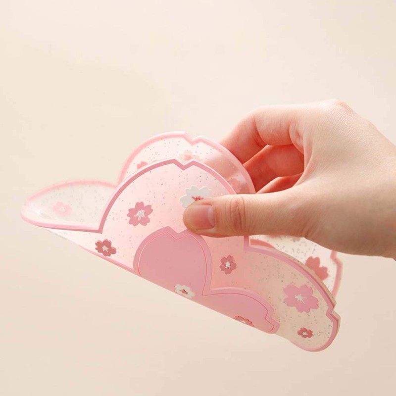 Durable Non-Slip Sakura Coffee Cup PVC Coaster Home Tea Coaster