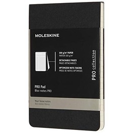 Moleskine PRO Pad, Soft Cover, Pocket (3.5" x 5.5") Ruled/Lined, Black, 96 Pages