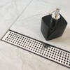 Neodrain Chrome 24-Inch Linear Shower Drain with Removable Quadrato Pattern
