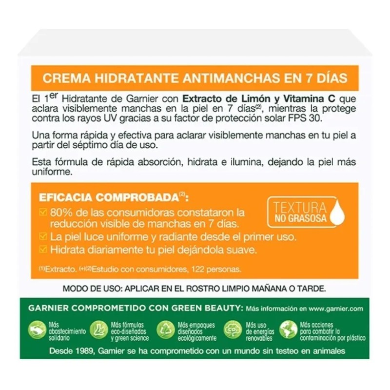 Crema Garnier Express Aclara Antimanchas Con Vitamina C 50ml Todo