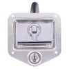Trailer Door Latch T Handle with 2‑Key Stainless Steel Chrome