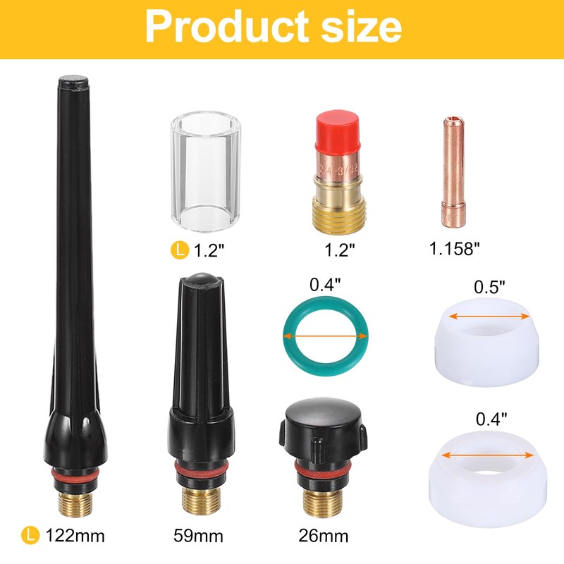 sourcing map 29pcs Tig Torch Kit for WP-17, WP-18, WP-26