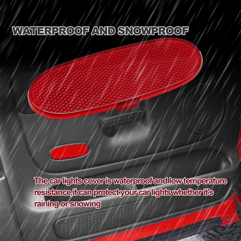 Front Door Panel Reflector Light Cover Compatible with 2002-2008 Dodge