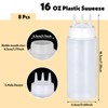 Lemecima 8 Pcs 3 Hole Squeeze Bottles 16 oz Plastic