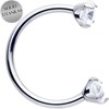 BODY CANDY BODY JEWELRY Double Gem Titanium Horseshoe Nose Ring