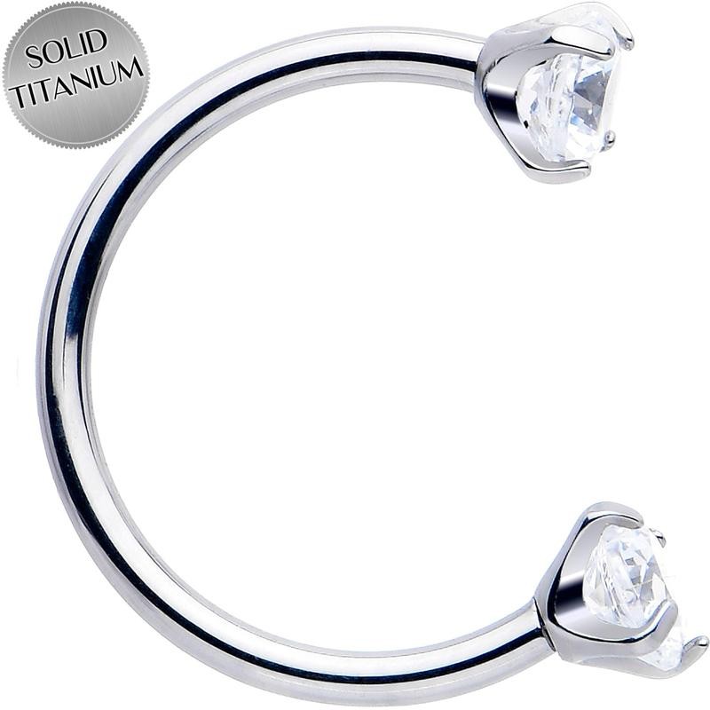 BODY CANDY BODY JEWELRY Double Gem Titanium Horseshoe Nose Ring