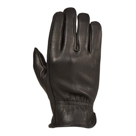Saranac Poygan Premium Deerskin Men's Gloves, Black, Medium - Unlined Full Grain Soft Leather Work Gloves with Ergonomic Design, Reinforced Index Finger - Premium Men’s Leather Goods…