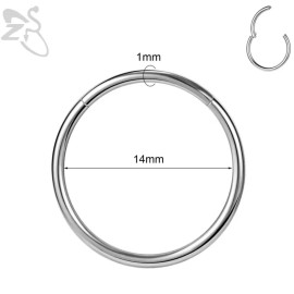Unbranded 2X 18g 14mm ASTM F136 CERTIFIED IMPLANT GRADE Titanium Clicker Hinged Ring Hoops