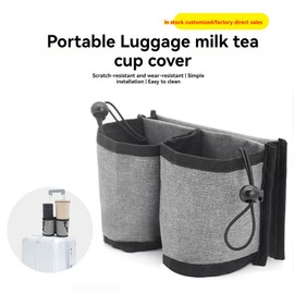 xinyee Luggage Travel Drink Bag Cup Holder Your Hand for Drink Beverages Caddy Coffee with Backpack Fits All Suitcase Handles