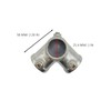 4 Pcs 3 Way L Tube Connector,Galvanized Pipe Fittings, Three
