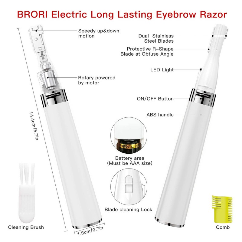 Electric Eyebrow Trimmer Automatic Portable Eyebrow Hair Removal Device for