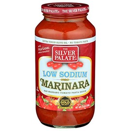 The Silver Palate, Pasta Sauce, Low Sodium Marinara, 25 oz Pack of 4, 1.56 Pound (Pack of 4)