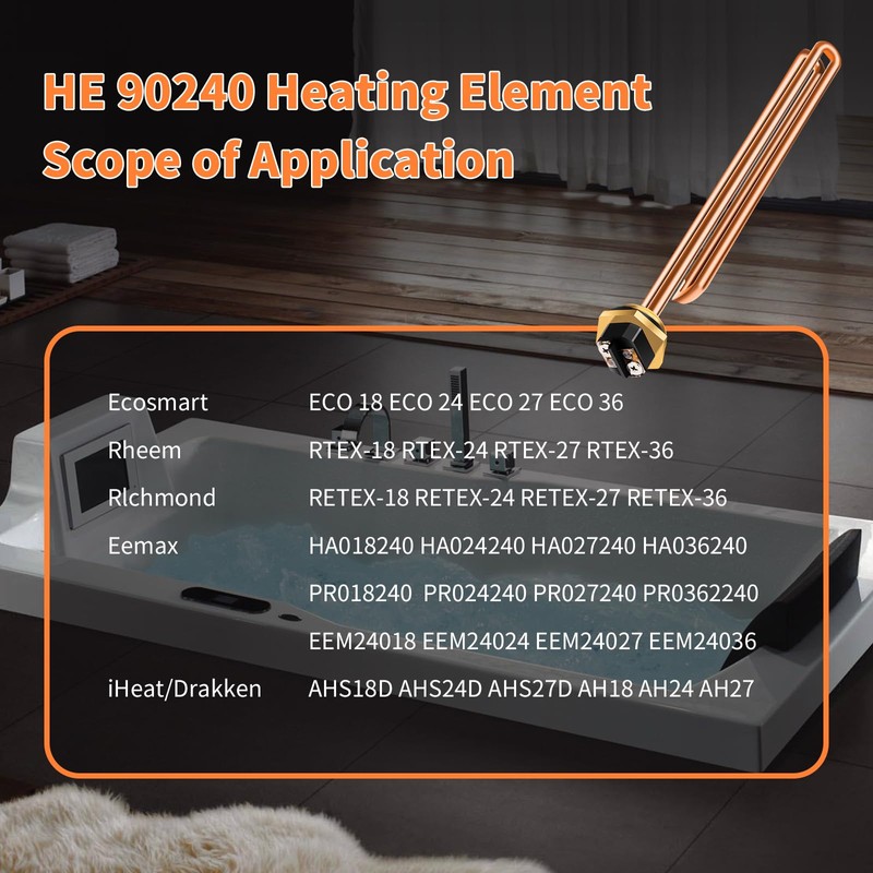 HE 90240 Heating Element for Electric Water Heater Suitable for
