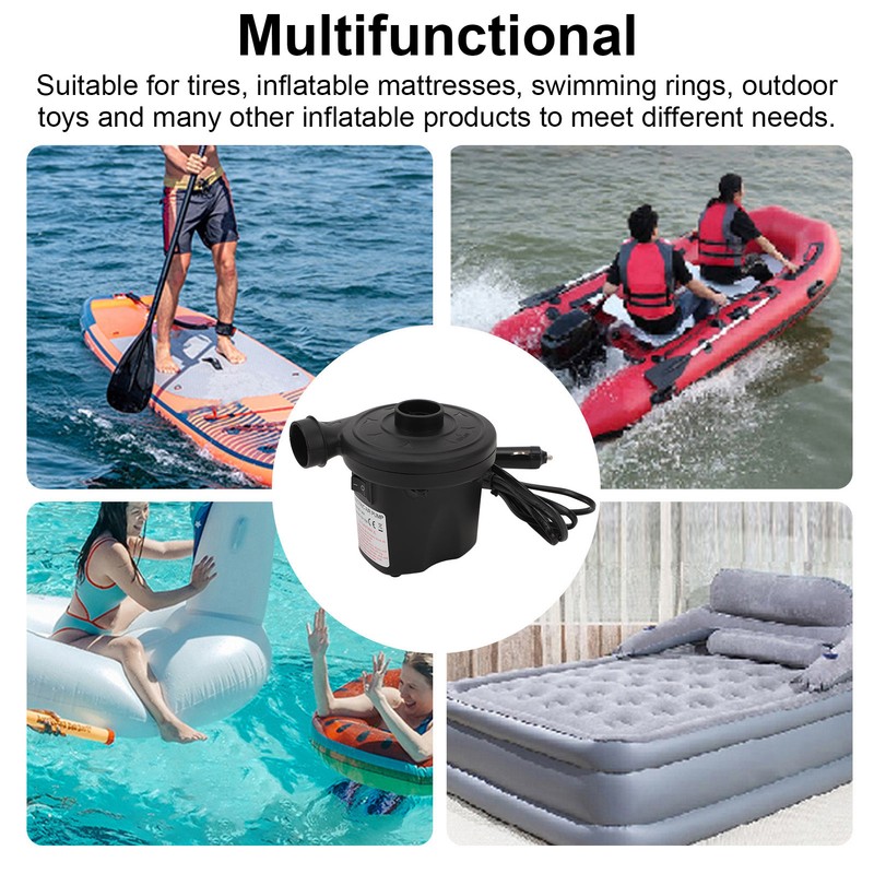 Electric Air Pump Multifunctional Compact Plastic Tire Inflator Portable Air