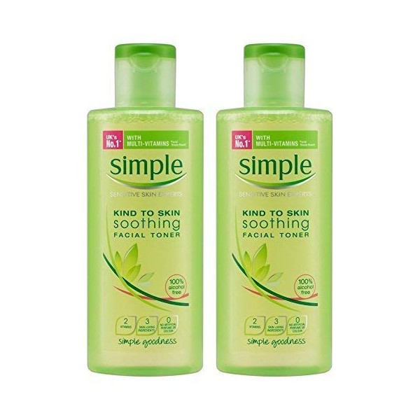 Simple Kind to Skin Soothing Facial Toner 200 ml (Pack of 2) by Simple