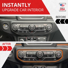 All-Fit Automotive Car Gap Filler – 10 Ft Orange Trim Molding - Made in USA – Award Winning Universal Car Interior Accessories for Dashboards, Panels, & Air Vents – Easy DIY Installation